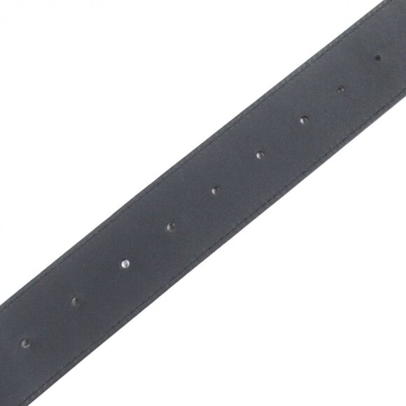 Gucci Double Wide Belt Leather GG Marmont Buckle Black Gold